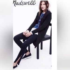 Madewell Skinny Skinny Zip Moto Jeans in Rebel Wash Indigo Blue EUC